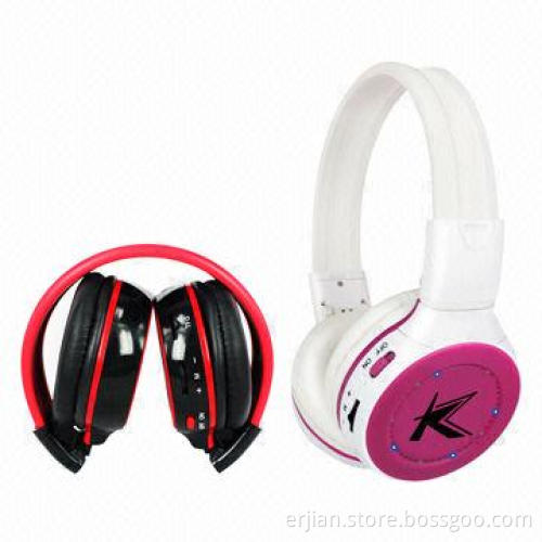 Wireless Headsets with SD T-flash Card, FM Radio, Colorful Running Light, OEM Orders Welcomed